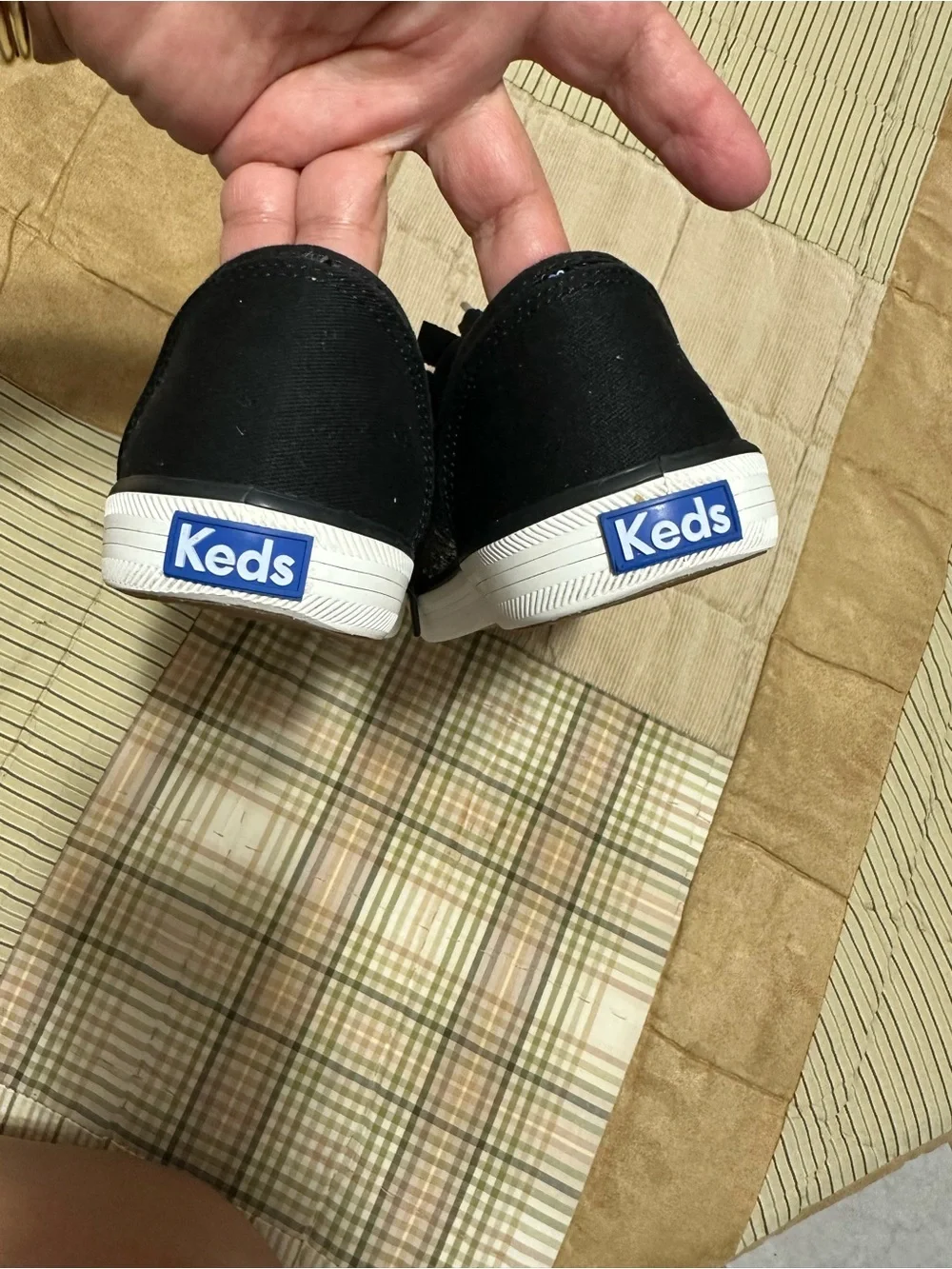 Keds Kids Black Iridescent Sequin Ribbon Lace Sneakers